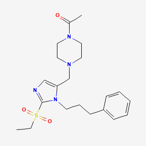 1-acetyl-4-{[2-(ethylsulfonyl)-1-(3-phenylpropyl)-1H-imidazol-5-yl]methyl}piperazine