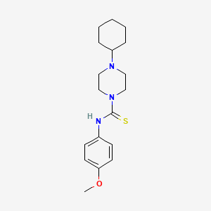 4-cyclohexyl-N-(4-methoxyphenyl)piperazine-1-carbothioamide