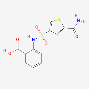 2-[(5-Carbamoylthiophen-3-yl)sulfonylamino]benzoic acid