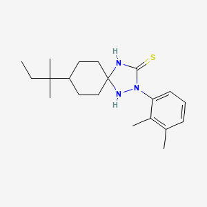 molecular formula C20H31N3S B5238081 2-(2,3-Dimethylphenyl)-8-(2-methylbutan-2-yl)-1,2,4-triazaspiro[4.5]decane-3-thione 