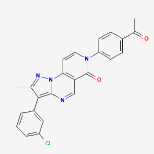 7-(4-acetylphenyl)-3-(3-chlorophenyl)-2-methylpyrazolo[1,5-a]pyrido[3,4-e]pyrimidin-6(7H)-one