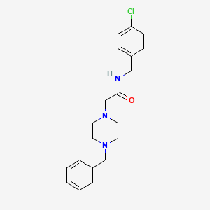 molecular formula C20H24ClN3O B5238102 2-(4-benzylpiperazin-1-yl)-N-[(4-chlorophenyl)methyl]acetamide 