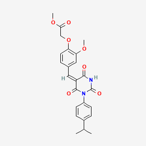 methyl {2-methoxy-4-[(E)-{2,4,6-trioxo-1-[4-(propan-2-yl)phenyl]tetrahydropyrimidin-5(2H)-ylidene}methyl]phenoxy}acetate