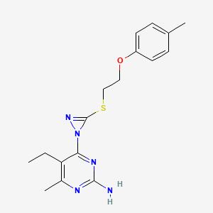 molecular formula C17H21N5OS B5238139 5-ethyl-4-methyl-6-(3-{[2-(4-methylphenoxy)ethyl]thio}-1H-diaziren-1-yl)-2-pyrimidinamine 