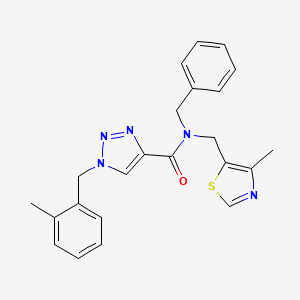 N-benzyl-1-(2-methylbenzyl)-N-[(4-methyl-1,3-thiazol-5-yl)methyl]-1H-1,2,3-triazole-4-carboxamide