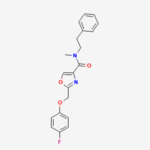 2-[(4-fluorophenoxy)methyl]-N-methyl-N-(2-phenylethyl)-1,3-oxazole-4-carboxamide