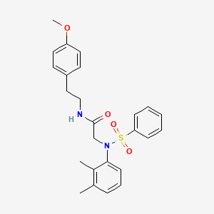 molecular formula C25H28N2O4S B5238171 2-[N-(2,3-DIMETHYLPHENYL)BENZENESULFONAMIDO]-N-[2-(4-METHOXYPHENYL)ETHYL]ACETAMIDE 