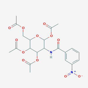 molecular formula C21H24N2O12 B5238178 [3,4,6-Triacetyloxy-5-[(3-nitrobenzoyl)amino]oxan-2-yl]methyl acetate 