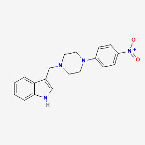 molecular formula C19H20N4O2 B5238192 3-{[4-(4-nitrophenyl)-1-piperazinyl]methyl}-1H-indole 