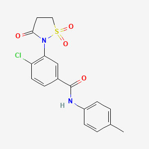 4-chloro-3-(1,1-dioxido-3-oxo-2-isothiazolidinyl)-N-(4-methylphenyl)benzamide