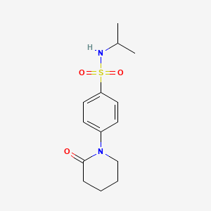 molecular formula C14H20N2O3S B5238220 N-isopropyl-4-(2-oxo-1-piperidinyl)benzenesulfonamide 