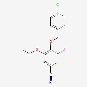 4-[(4-chlorobenzyl)oxy]-3-ethoxy-5-iodobenzonitrile