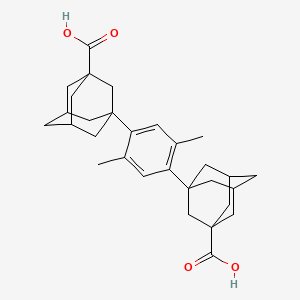 molecular formula C30H38O4 B5238223 3-[4-(3-Carboxy-1-adamantyl)-2,5-dimethylphenyl]adamantane-1-carboxylic acid 