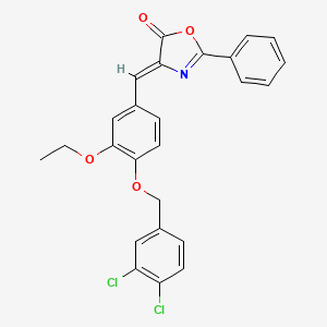 molecular formula C25H19Cl2NO4 B5238227 (4Z)-4-[[4-[(3,4-dichlorophenyl)methoxy]-3-ethoxyphenyl]methylidene]-2-phenyl-1,3-oxazol-5-one 