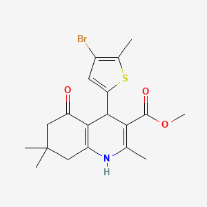 methyl 4-(4-bromo-5-methyl-2-thienyl)-2,7,7-trimethyl-5-oxo-1,4,5,6,7,8-hexahydro-3-quinolinecarboxylate