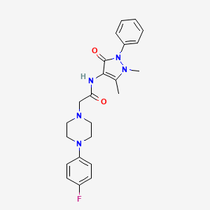 N-(1,5-dimethyl-3-oxo-2-phenyl-2,3-dihydro-1H-pyrazol-4-yl)-2-[4-(4-fluorophenyl)piperazin-1-yl]acetamide