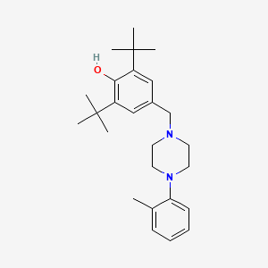 molecular formula C26H38N2O B5238297 2,6-di-tert-butyl-4-{[4-(2-methylphenyl)-1-piperazinyl]methyl}phenol 