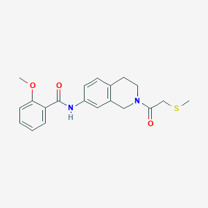 2-methoxy-N-{2-[(methylthio)acetyl]-1,2,3,4-tetrahydro-7-isoquinolinyl}benzamide