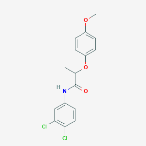 molecular formula C16H15Cl2NO3 B5238315 N-(3,4-dichlorophenyl)-2-(4-methoxyphenoxy)propanamide 