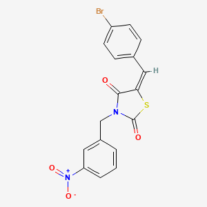 (5E)-5-[(4-bromophenyl)methylidene]-3-[(3-nitrophenyl)methyl]-1,3-thiazolidine-2,4-dione