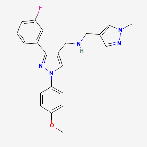 1-[3-(3-fluorophenyl)-1-(4-methoxyphenyl)-1H-pyrazol-4-yl]-N-[(1-methyl-1H-pyrazol-4-yl)methyl]methanamine