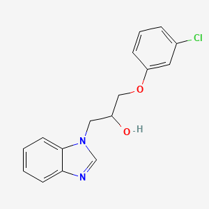 molecular formula C16H15ClN2O2 B5238333 1-(Benzimidazol-1-yl)-3-(3-chlorophenoxy)propan-2-ol 