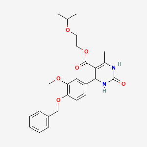 2-(Propan-2-yloxy)ethyl 4-[4-(benzyloxy)-3-methoxyphenyl]-6-methyl-2-oxo-1,2,3,4-tetrahydropyrimidine-5-carboxylate