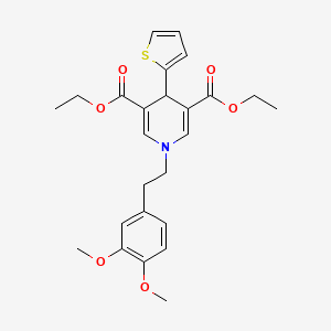 diethyl 1-[2-(3,4-dimethoxyphenyl)ethyl]-4-(2-thienyl)-1,4-dihydro-3,5-pyridinedicarboxylate