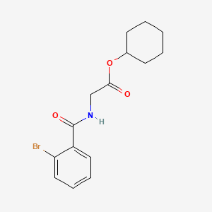 molecular formula C15H18BrNO3 B5238367 cyclohexyl N-(2-bromobenzoyl)glycinate 