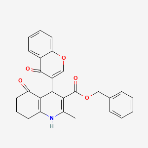 benzyl 2-methyl-5-oxo-4-(4-oxo-4H-chromen-3-yl)-1,4,5,6,7,8-hexahydroquinoline-3-carboxylate