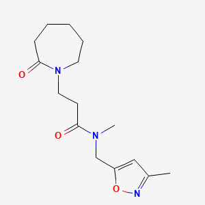 N-methyl-N-[(3-methyl-5-isoxazolyl)methyl]-3-(2-oxo-1-azepanyl)propanamide