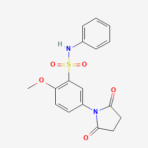 5-(2,5-dioxo-1-pyrrolidinyl)-2-methoxy-N-phenylbenzenesulfonamide