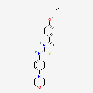 N-{[4-(morpholin-4-yl)phenyl]carbamothioyl}-4-propoxybenzamide