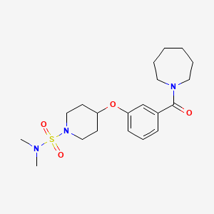 4-[3-(1-azepanylcarbonyl)phenoxy]-N,N-dimethyl-1-piperidinesulfonamide