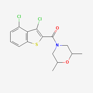 molecular formula C15H15Cl2NO2S B5238442 (3,4-Dichloro-1-benzothiophen-2-yl)(2,6-dimethylmorpholin-4-yl)methanone 