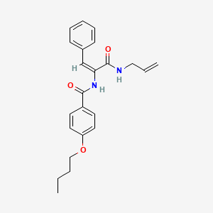 molecular formula C23H26N2O3 B5238464 N-{1-[(allylamino)carbonyl]-2-phenylvinyl}-4-butoxybenzamide 