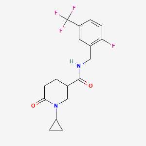 1-cyclopropyl-N-[2-fluoro-5-(trifluoromethyl)benzyl]-6-oxo-3-piperidinecarboxamide