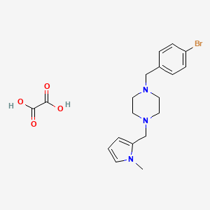 1-[(4-Bromophenyl)methyl]-4-[(1-methylpyrrol-2-yl)methyl]piperazine;oxalic acid