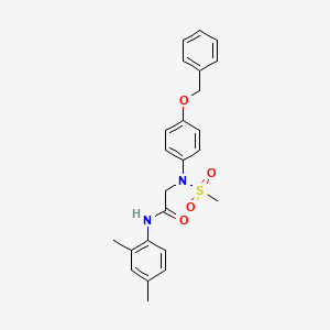 molecular formula C24H26N2O4S B5238484 N~2~-[4-(benzyloxy)phenyl]-N~1~-(2,4-dimethylphenyl)-N~2~-(methylsulfonyl)glycinamide 