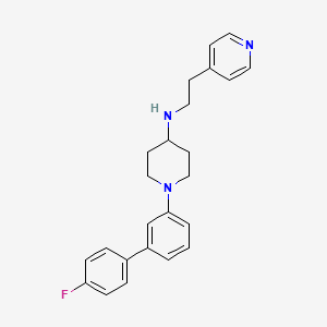 1-[3-(4-fluorophenyl)phenyl]-N-(2-pyridin-4-ylethyl)piperidin-4-amine