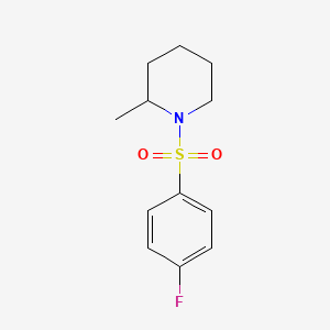 molecular formula C12H16FNO2S B5238494 1-[(4-fluorophenyl)sulfonyl]-2-methylpiperidine 