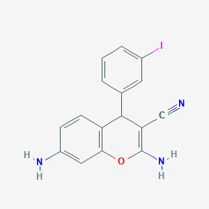 molecular formula C16H12IN3O B5238520 2,7-diamino-4-(3-iodophenyl)-4H-chromene-3-carbonitrile 