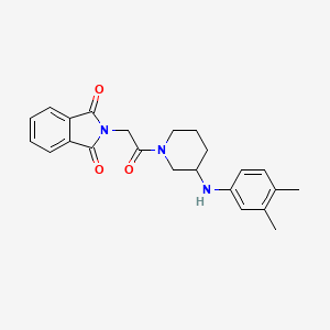 molecular formula C23H25N3O3 B5238551 2-(2-{3-[(3,4-dimethylphenyl)amino]-1-piperidinyl}-2-oxoethyl)-1H-isoindole-1,3(2H)-dione 