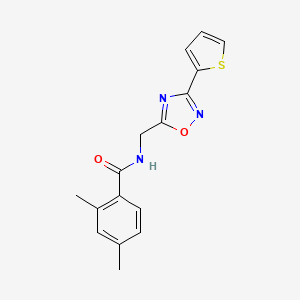 molecular formula C16H15N3O2S B5238588 2,4-dimethyl-N-[(3-thiophen-2-yl-1,2,4-oxadiazol-5-yl)methyl]benzamide 