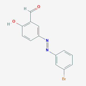 molecular formula C13H9BrN2O2 B5238591 5-[(3-bromophenyl)diazenyl]-2-hydroxybenzaldehyde 