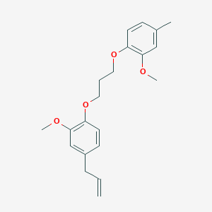 molecular formula C21H26O4 B5238599 4-allyl-2-methoxy-1-[3-(2-methoxy-4-methylphenoxy)propoxy]benzene 