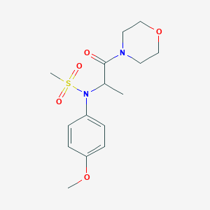 N-(4-methoxyphenyl)-N-[1-methyl-2-(4-morpholinyl)-2-oxoethyl]methanesulfonamide