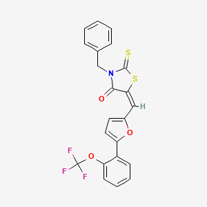 3-benzyl-2-thioxo-5-({5-[2-(trifluoromethoxy)phenyl]-2-furyl}methylene)-1,3-thiazolidin-4-one