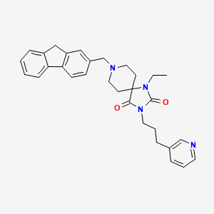 molecular formula C31H34N4O2 B5238657 1-ethyl-8-(9H-fluoren-2-ylmethyl)-3-(3-pyridin-3-ylpropyl)-1,3,8-triazaspiro[4.5]decane-2,4-dione 