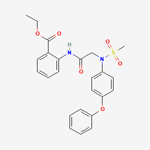 ethyl 2-{[N-(methylsulfonyl)-N-(4-phenoxyphenyl)glycyl]amino}benzoate